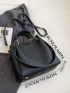 Minimalist Double Handle Square Bag Solid Color