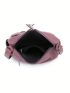 Braid Detail Crossbody Bag, Women's Multi Pockets Bag, Vintage Shoulder Bag