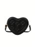 Mini Simple Women's Heart Shaped Novelty Bag One Shoulder Crossbody Bag