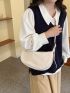 Minimalist Hobo Bag Medium Adjustable Strap Zipper