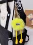 Cartoon Design Bag Charm Yellow With Keyring