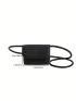 Mini Square Bag Litchi Embossed Flap Black