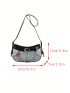 Women's Trendy Shoulder Bag, Spliced Satchel Bag