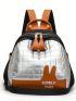 Color Block Classic Backpack Medium Metallic Funky