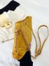 Mini Square Bag Quilted Detail Fashionable Turn-lock Chain