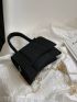Mini Novelty Bag Black Fashion Chain Flap