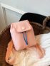 Fashionable Flap Backpack Snap Button Drawstring Design Nylon