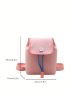 Fashionable Flap Backpack Snap Button Drawstring Design Nylon