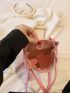 Mini Square Bag Litchi Embossed PU Fashionable