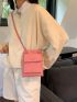 Mini Square Bag Litchi Embossed PU Fashionable
