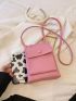 Mini Square Bag Litchi Embossed PU Fashionable
