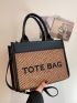 Fashion Mini Vacation Straw Bag Double Handle