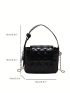 Mini Square Bag Quilted Detail Fashion Chain Flap PU