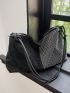 Studded Decor Hobo Bag PU Large Capacity Fashionable