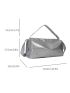 Retro Style Crossbody Bag, Large Capacity Hobo Bag, Silver Funky Shoulder Bag For Travel
