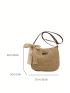 Khaki Straw Bag Vacation Twilly Scarf Decor