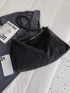 Oversized Studded Decor Hobo Bag Adjustable Strap