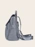 Minimalist Drawstring Backpack Zipper Oxford