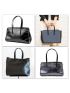 2pcs Solid Black Bag Straps Genuine Leather For DIY Bag