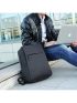 Minimalist Laptop Backpack Zipper Black For Business