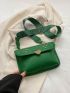 Heart & Studded Decor Envelope Bag Contrast Binding Flap PU Fashionable