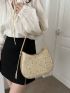 Simple Embroidered Straw Woven Women's Beach Bag Fashion Shoulder Bag
