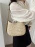 Simple Embroidered Straw Woven Women's Beach Bag Fashion Shoulder Bag