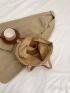Hollow Out Crochet Bag Vacation Zipper Polyester