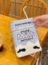 Y2K Style Carton Design Zipper Shoulder Bag Fashion Creative Crossbody Bag