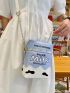 Y2K Style Carton Design Zipper Shoulder Bag Fashion Creative Crossbody Bag
