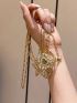 Mini Gold Rhinestone Decor Square Bag For Party