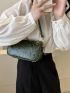 Solid Color Floral Printed Fashionable Adjustable Shoulder Strap Square Bag For Daily Use