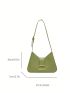 Solid Color Elegant Hobo Bag For Work and Commute