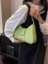 Solid Color Elegant Hobo Bag For Work and Commute