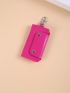 2pcs Keychain Card Bag PU Key Cover Wallet Business Gift PU Car Key Strap Bag