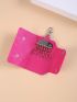 2pcs Keychain Card Bag PU Key Cover Wallet Business Gift PU Car Key Strap Bag