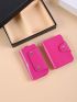 2pcs Keychain Card Bag PU Key Cover Wallet Business Gift PU Car Key Strap Bag
