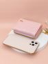 Flower Embossed Small Wallet Trifold Multi-Function With Zipper
