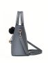 3pcs Bag Set Satchel Clutch Envelope Bag PU Grey Fashionable