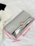 Crocodile Embossed Envelope Bag Metallic PU Funky