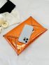 Metallic Quilted Flap Envelope Bag Metal Decor
