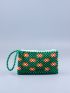 Mini Floral Pattern Beaded Square Bag Fashion Style