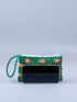 Mini Floral Pattern Beaded Square Bag Fashion Style