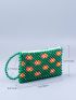 Mini Floral Pattern Beaded Square Bag Fashion Style