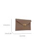 Crocodile Embossed Felt Handbag, Metal Decor Envelope Bag, Trendy Clutch Purse For Women