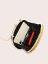 Mini Box Bag Glamorous Rhinestone Decor Pumpkin Design Chain
