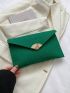 Fashion Envelope Bag Crocodile Embossed Flap Polyester