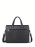 Genuine Leather Classic Briefcase Large Capacity Black