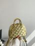 Metallic Geometric Embossed Dome Bag Funky
