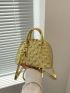 Metallic Geometric Embossed Dome Bag Funky